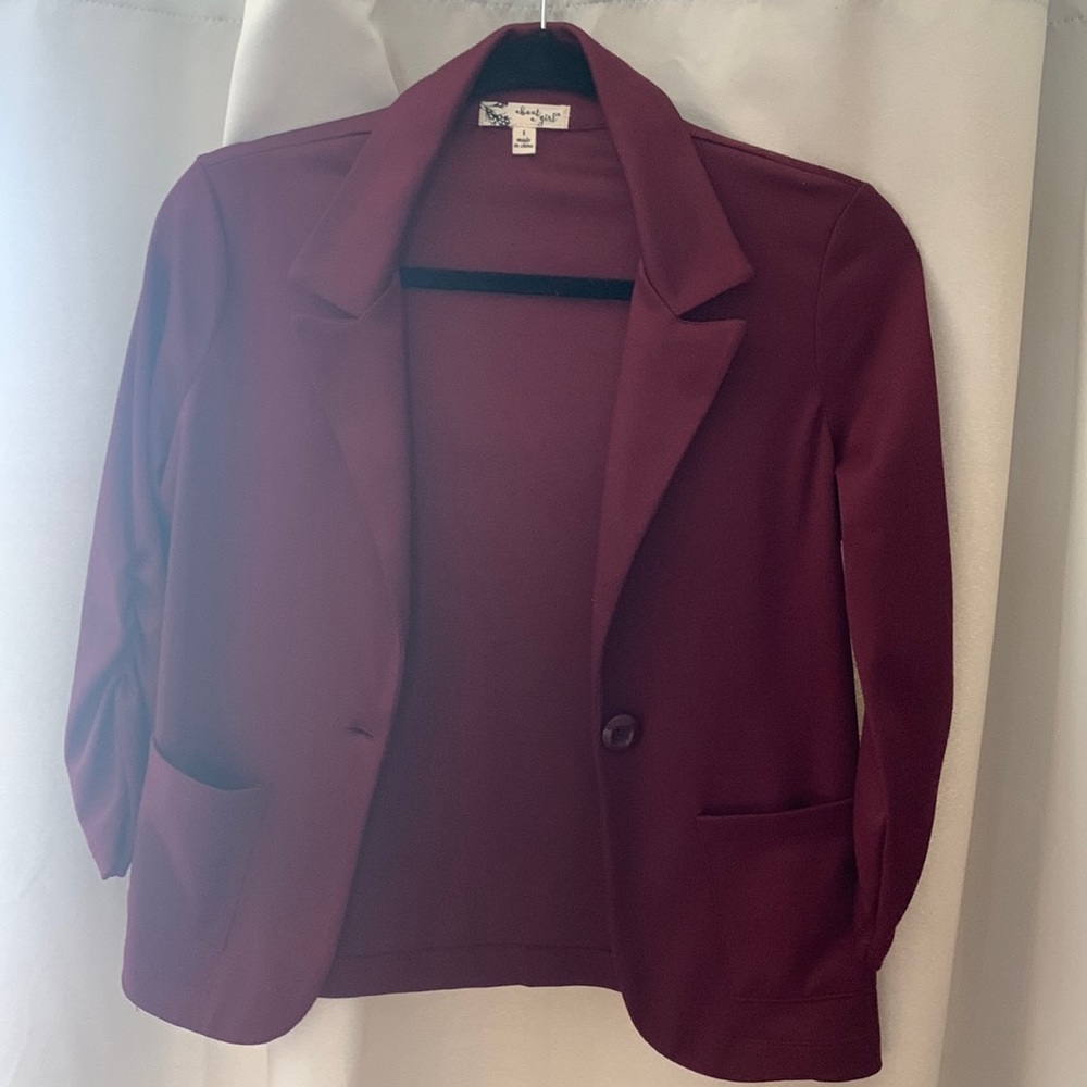 Burgundy blazer SM